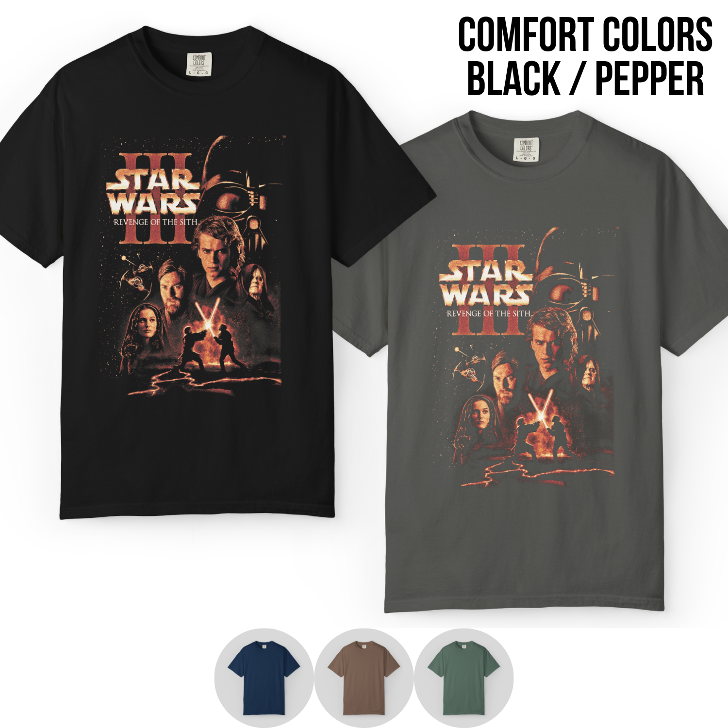 Star Wars Revenge of the Sith Shirt – Anakin vs Obi Wan Tee, Vintage Star Wars Episode 3 Shirt