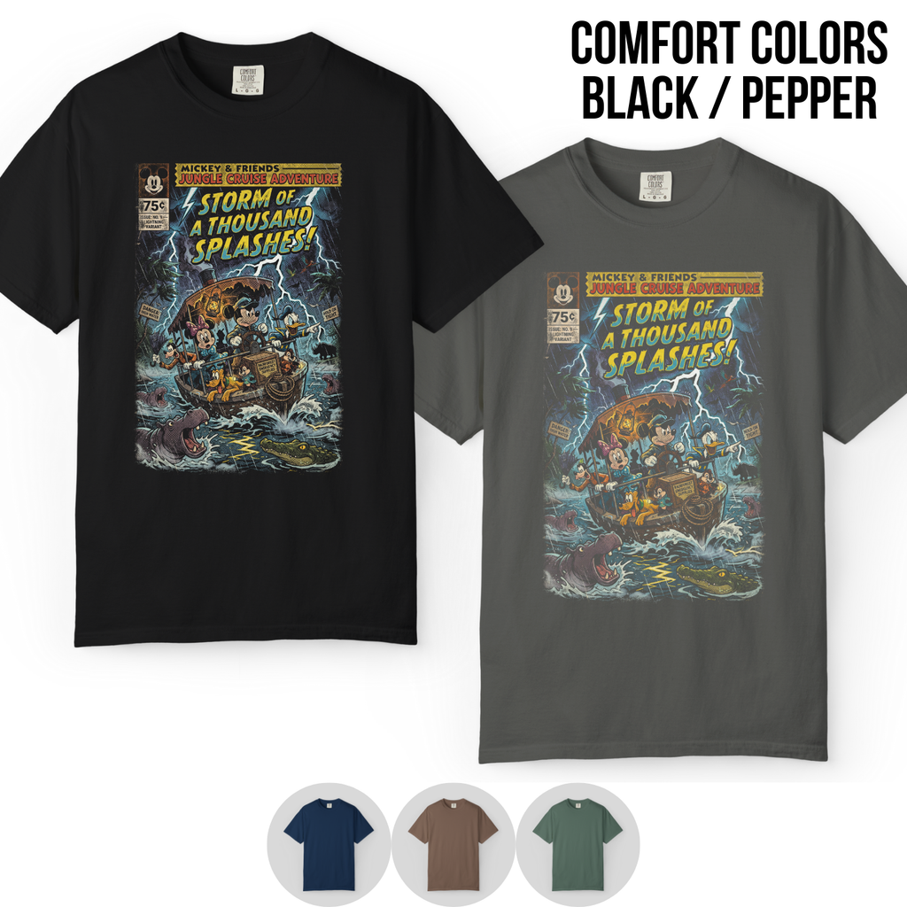 Mickey & Friends Jungle Cruise Adventure Shirt: Vintage Comic Disney Ride Tee