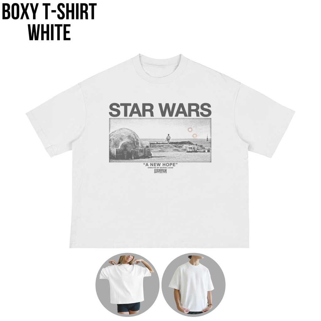 Star Wars A New Hope Shirt – Luke Skywalker Tatooine Twin Suns Tee