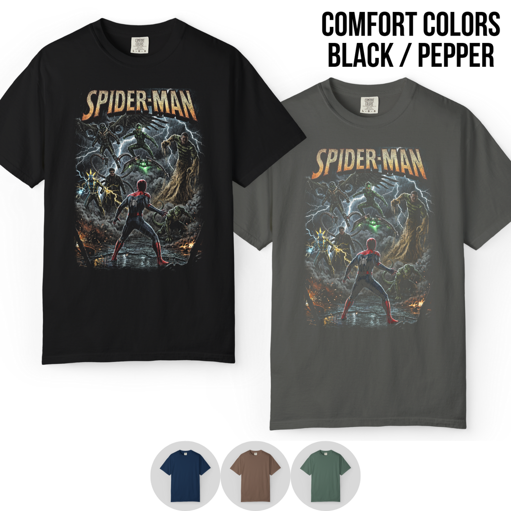 Vintage Spider-Man Sinister Six Shirt: Retro Marvel Villains Tee