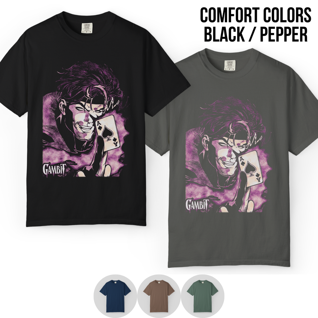 Gambit X-Men Shirt – Gambit Ace of Spades Comic Graphic Tee, Gambit Marvel Fan Gift, Remy LeBeau X-Men Shirt, Marvel Mutant Graphic Tee
