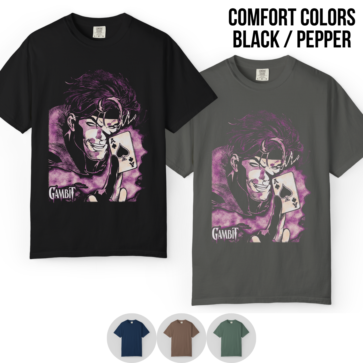 Gambit X-Men Shirt – Gambit Ace of Spades Comic Graphic Tee, Gambit Marvel Fan Gift, Remy LeBeau X-Men Shirt, Marvel Mutant Graphic Tee