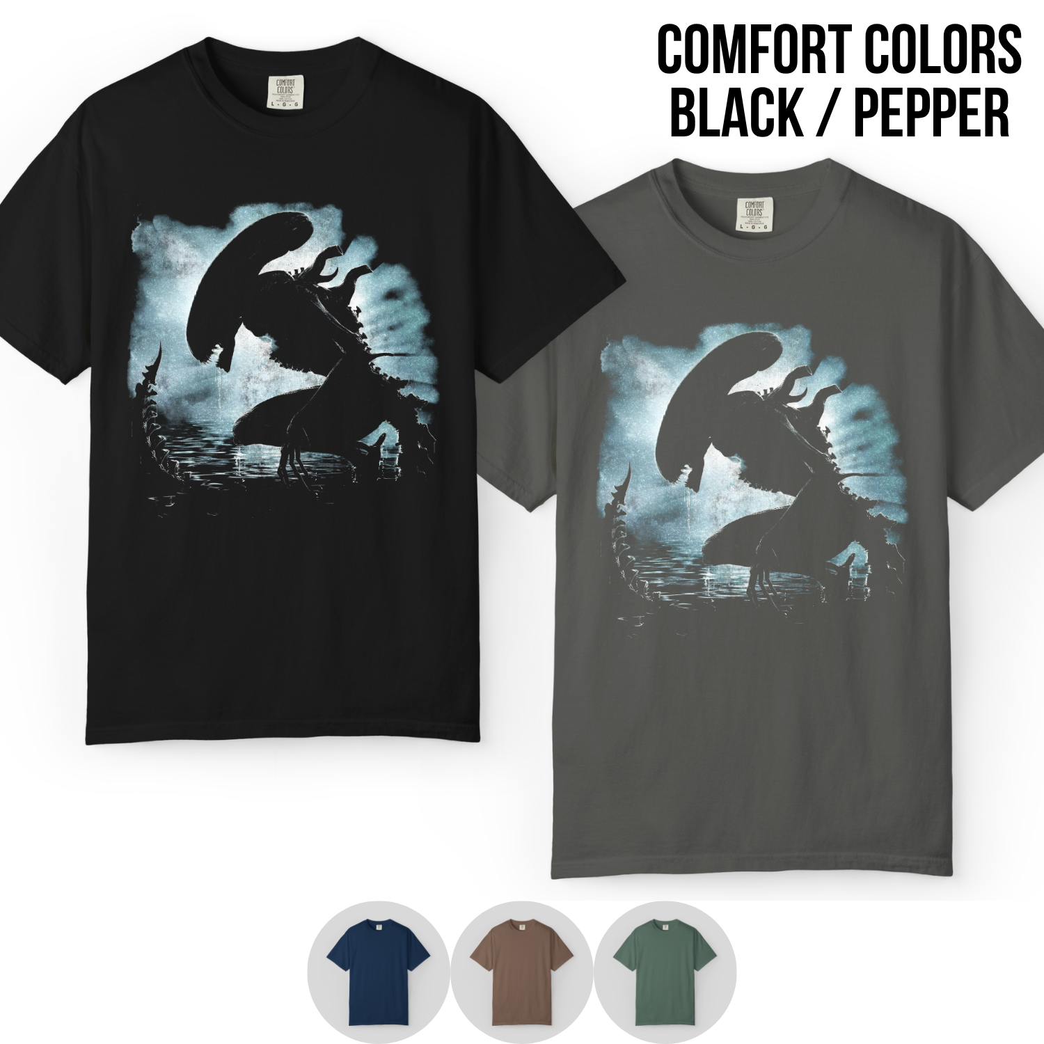 Alien Xenomorph Shirt – Xenomorph Silhouette Tee, Alien Movie Graphic Shirt, Sci-Fi Horror Fan Gift, Alien Graphic Tee