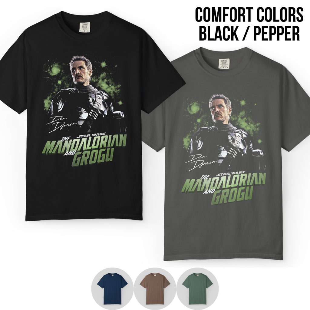 Mandalorian and Grogu Shirt: Din Djarin Pedro Pascal Star Wars Tee