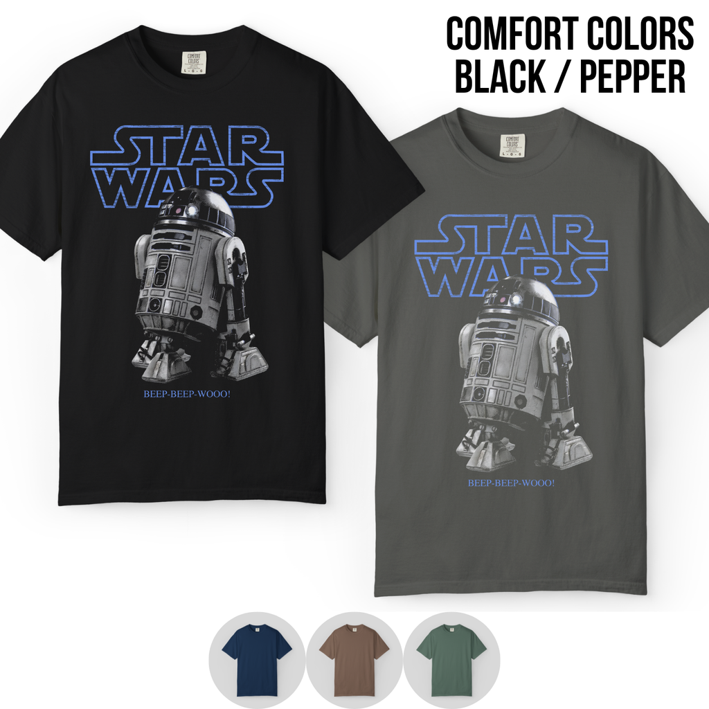 R2-D2 Star Wars Shirt – Star Wars R2-D2 Beep Beep Wooo Graphic Tee, R2-D2 Fan Gift, Star Wars Droid Shirt, Star Wars Fan Graphic Tee