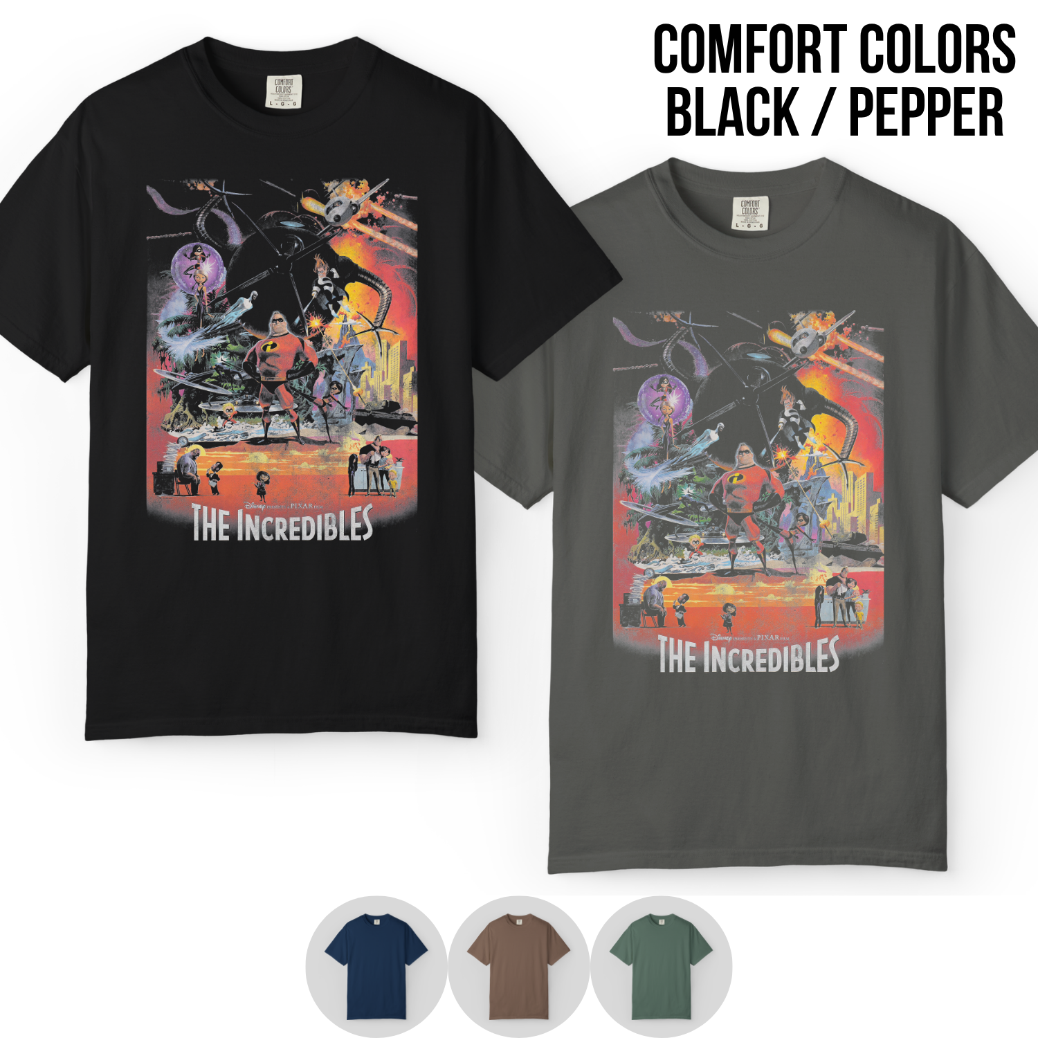 Disney Pixar The Incredibles Shirt – Incredibles Movie Poster Graphic Tee
