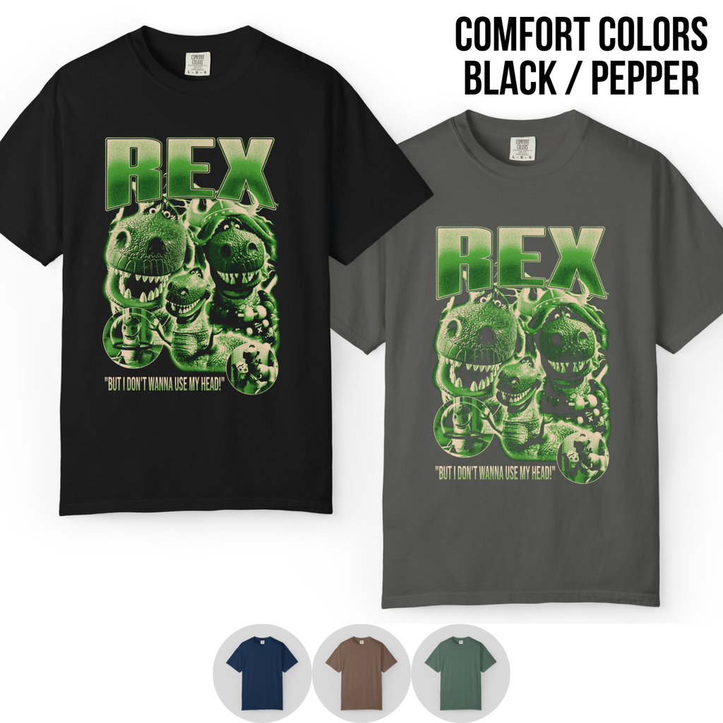 Toy Story Rex Shirt – But I Don't Wanna Use My Head Graphic Tee, Rex Dinosaur Fan Gift, Pixar Disney Toy Story Shirt