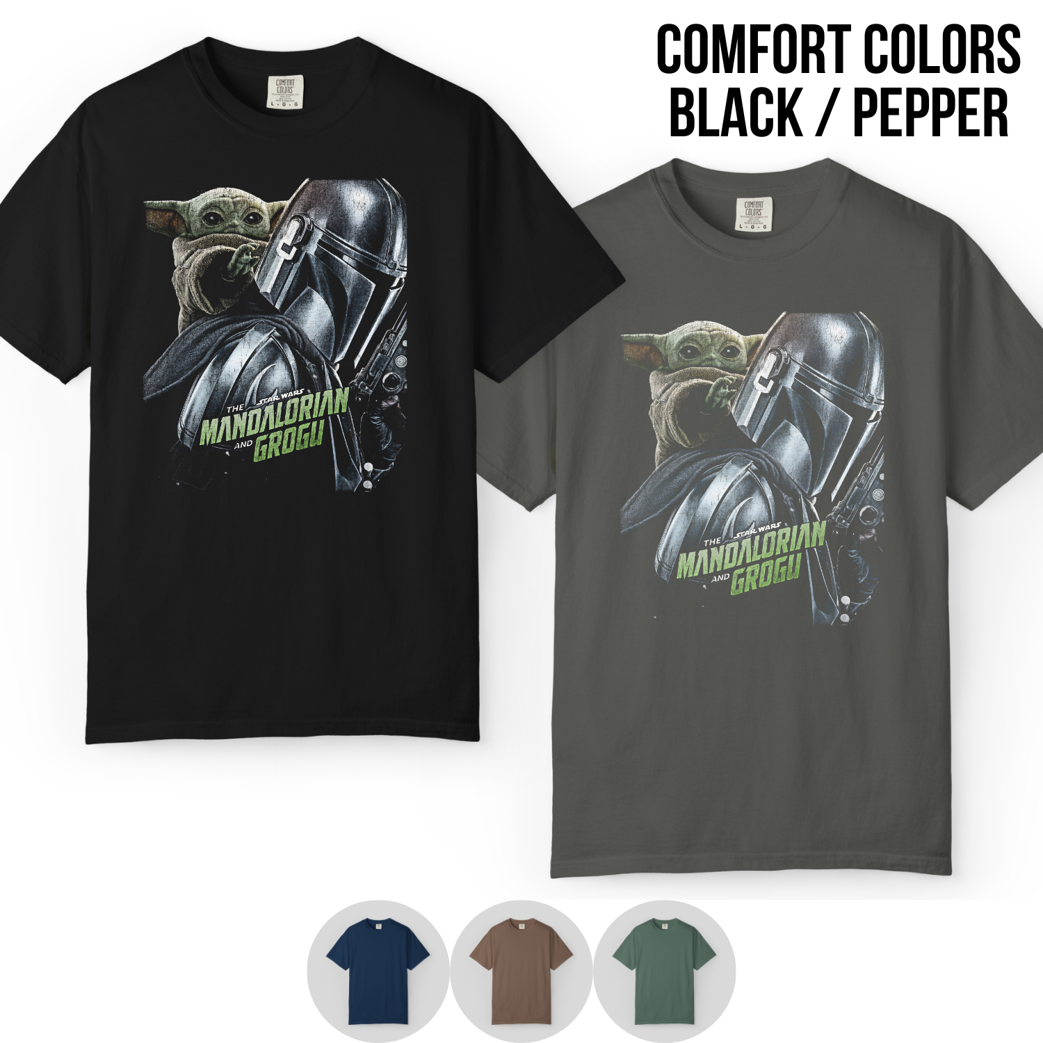 Mandalorian and Grogu Shirt: Grogu Din Djarin Star Wars tee