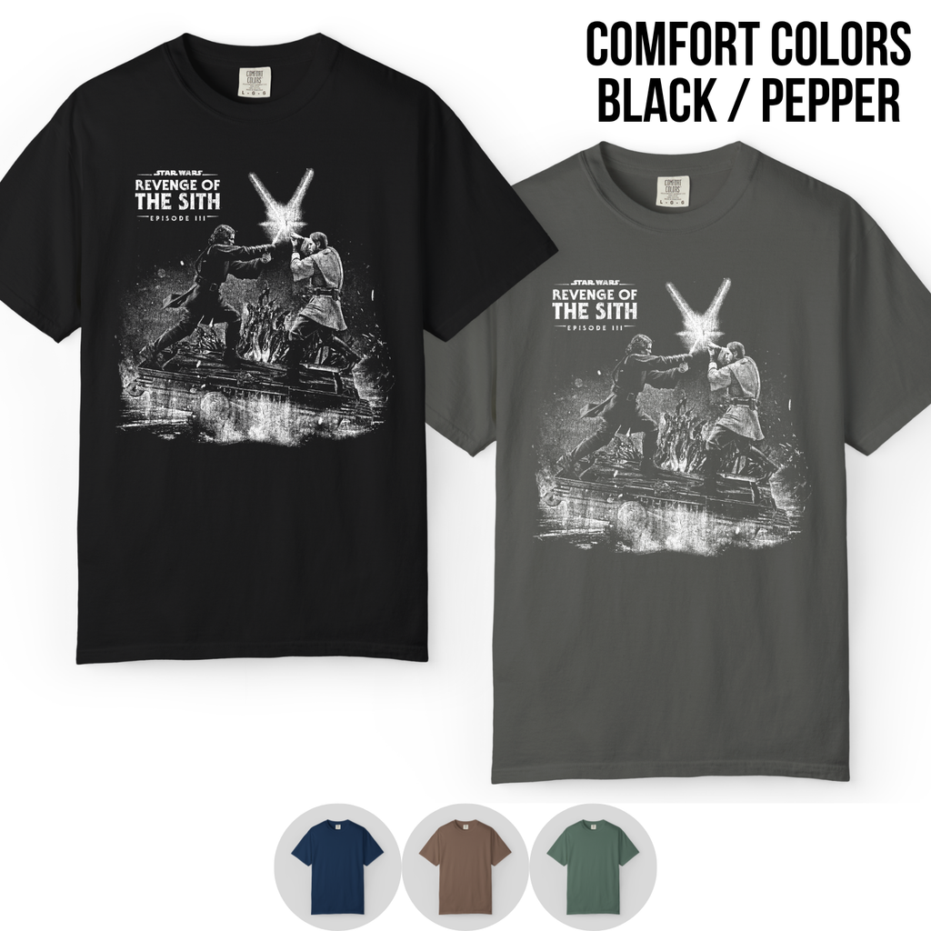 Vintage Revenge of the Sith Shirt: Anakin vs Obi-Wan Duel Tee, Star Wars Episode III Shirt, Mustafar Battle Shirt, Star Wars Fan Gift