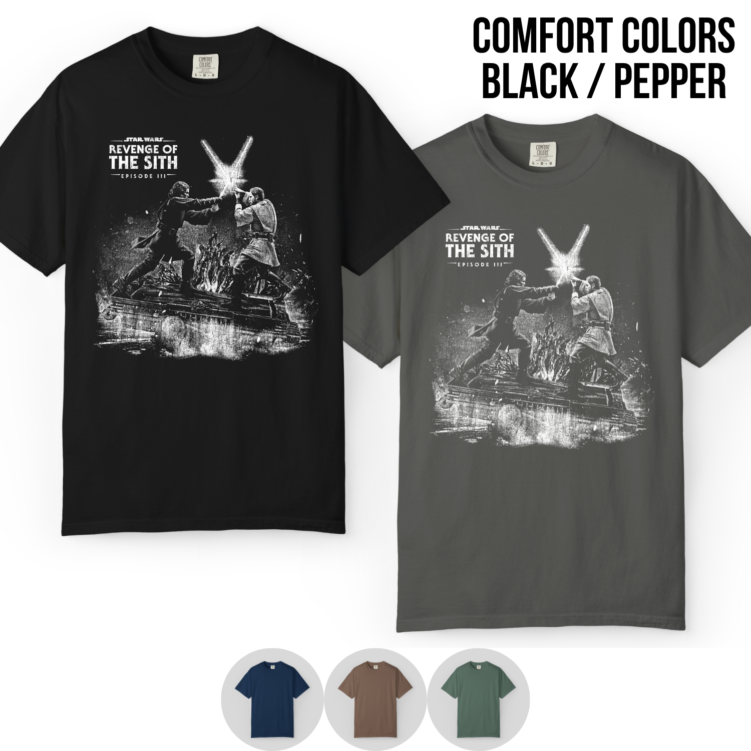 Vintage Revenge of the Sith Shirt: Anakin vs Obi-Wan Duel Tee, Star Wars Episode III Shirt, Mustafar Battle Shirt, Star Wars Fan Gift
