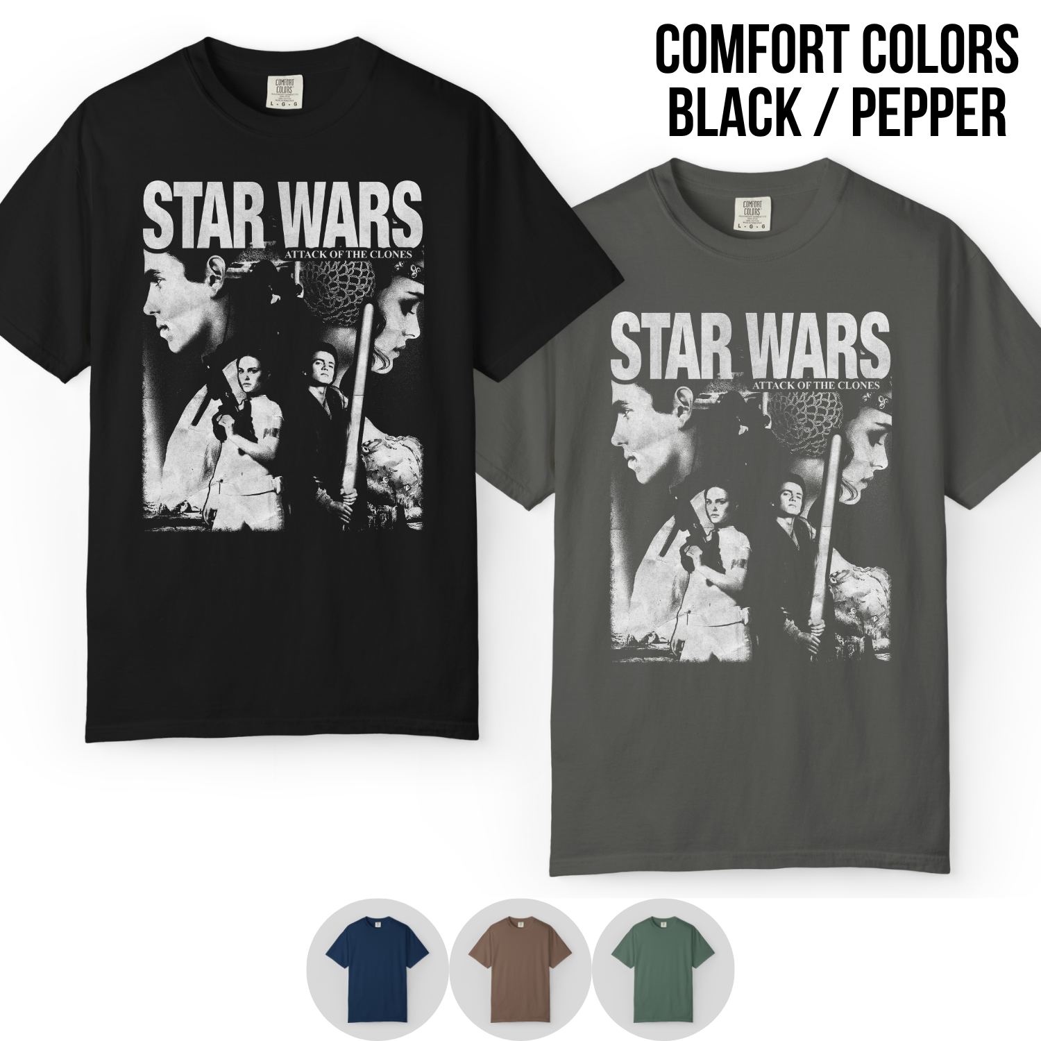 Retro Star Wars Shirt - Attack of the Clones Anakin Padme Shirt