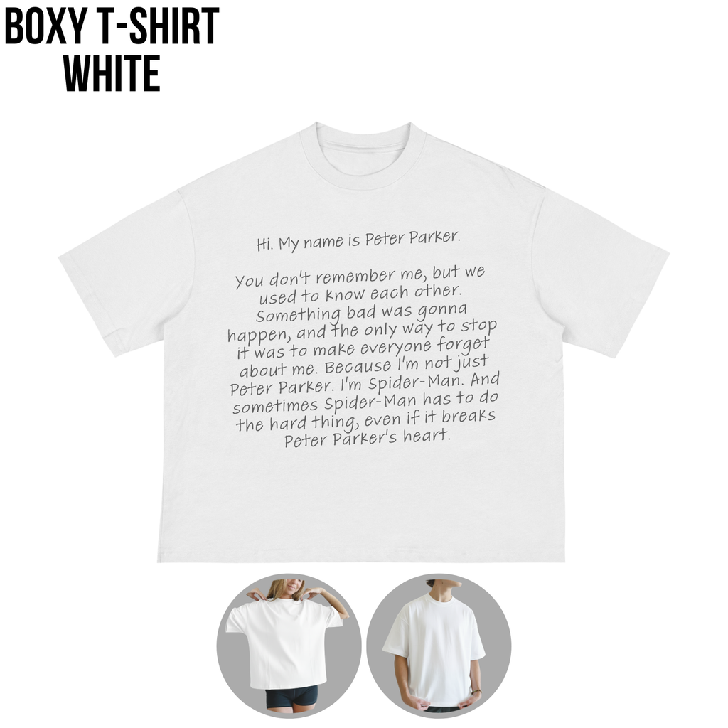 Spider-Man Shirt – Hi My Name Is Peter Parker Spider-Man No Way Home Quote Tee, Spider-Man Fan Gift, Tom Holland Spider-Man Shirt, Marvel Graphic Tee
