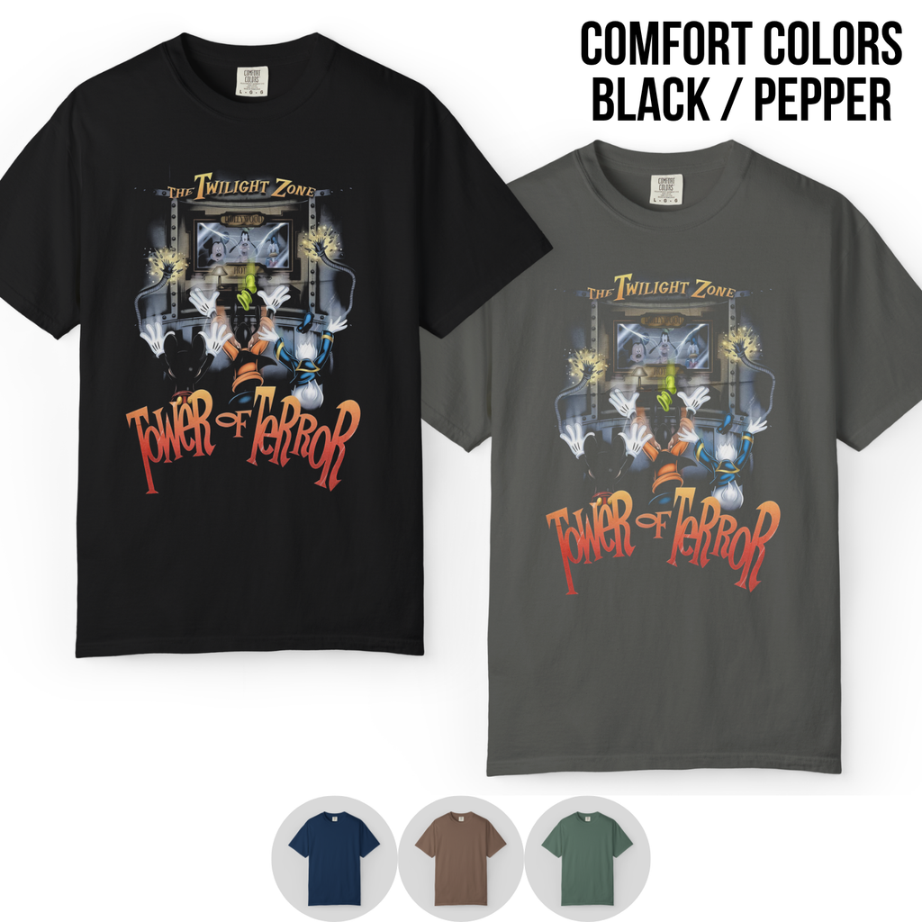 Vintage Tower of Terror Shirt – Disney Ride Tee with Mickey Donald Goofy
