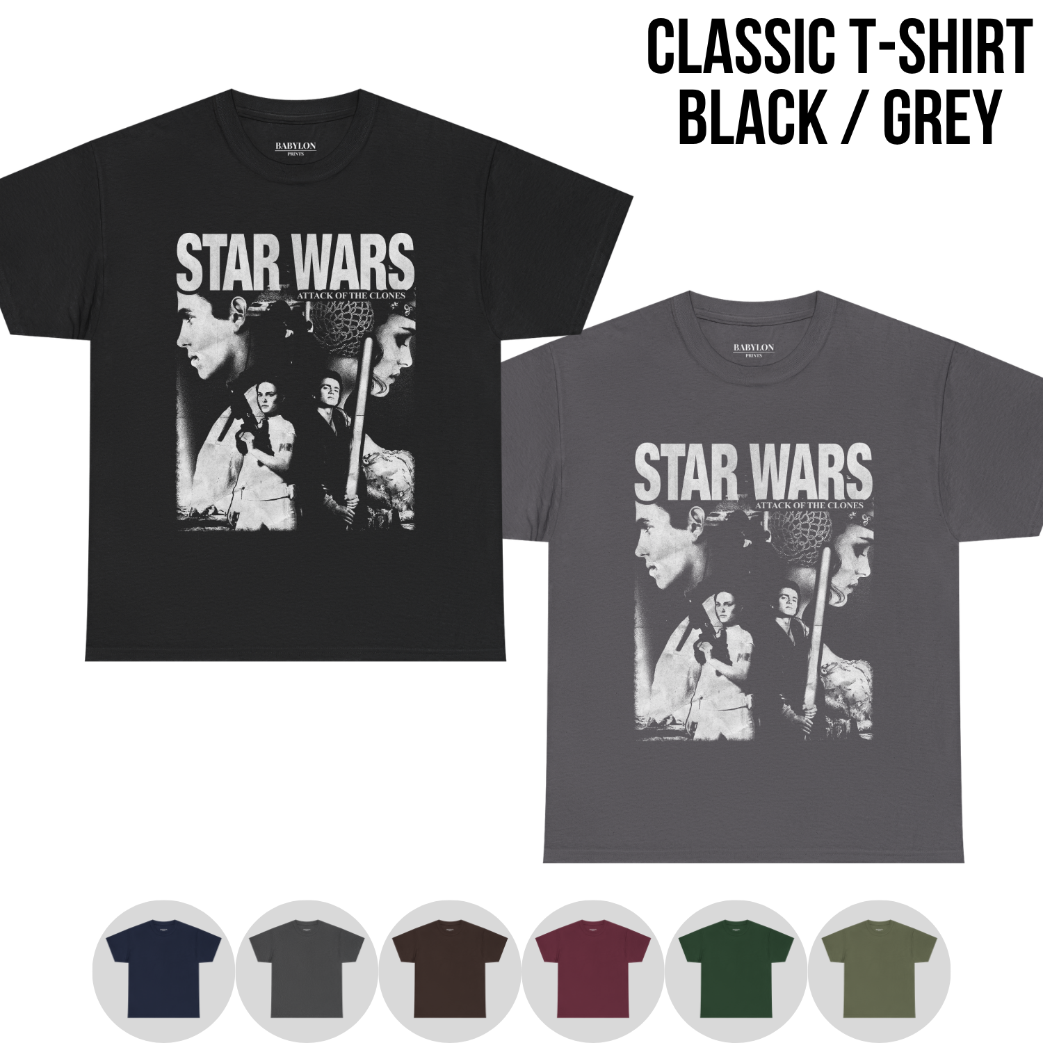 Retro Star Wars Shirt - Attack of the Clones Anakin Padme Shirt