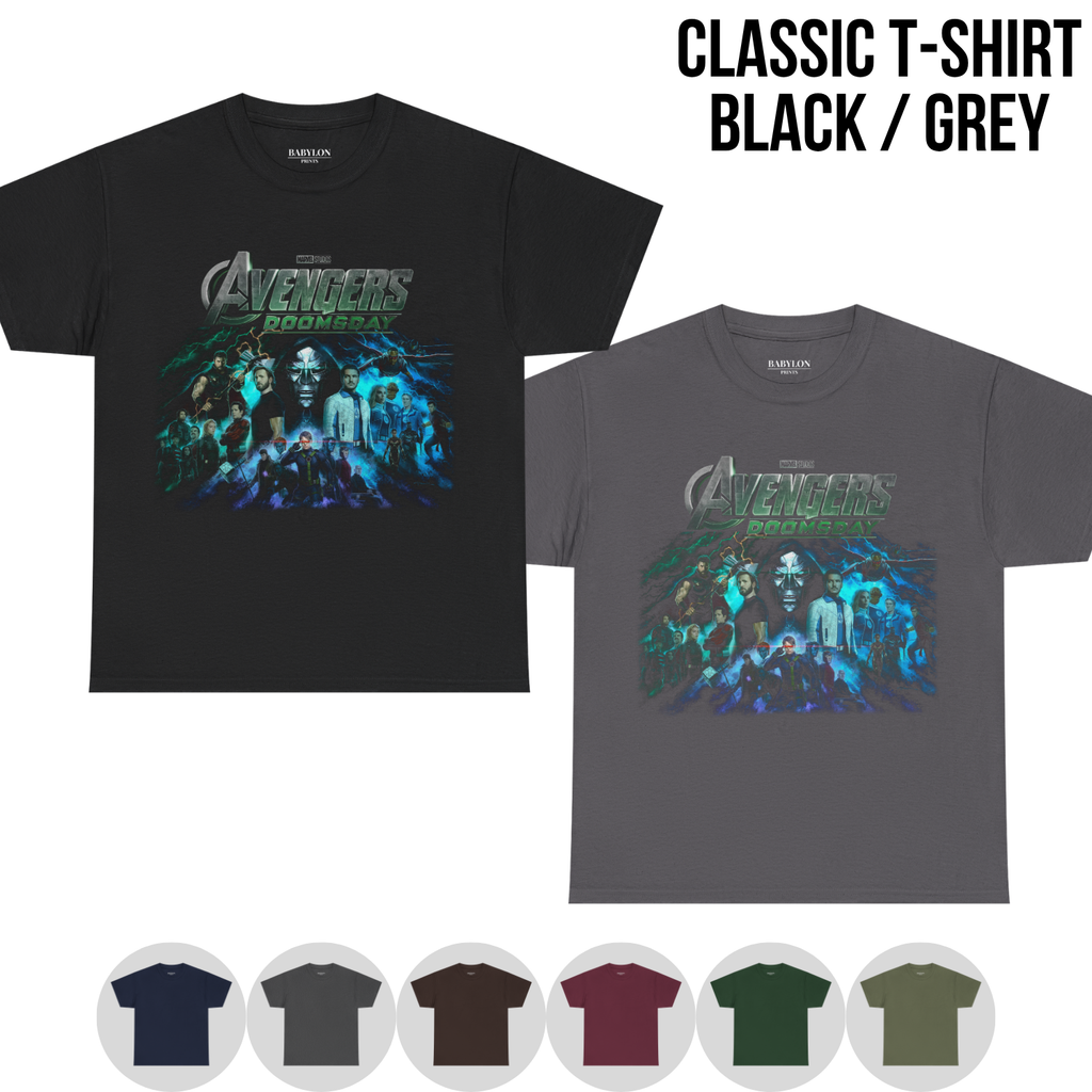 Avengers Doomsday Shirt – Marvel Avengers Doomsday Doctor Doom Graphic Tee, Avengers Doomsday Fan Gift, Marvel 2026 Movie Shirt, MCU Fan Shirt