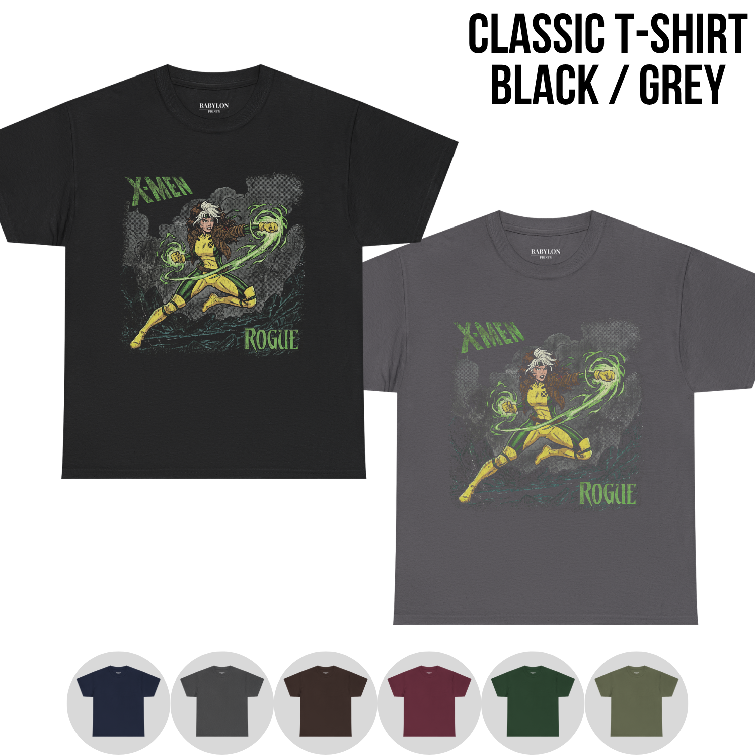 Rogue X-Men Shirt – X-Men Rogue Comic Graphic Tee, Rogue Marvel Fan Gift, X-Men Comic Shirt, Marvel Mutant Graphic Tee