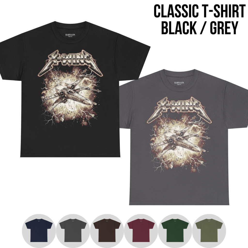 X-Wing Starfighter Shirt – Retro Star Wars Heavy Metal Tee