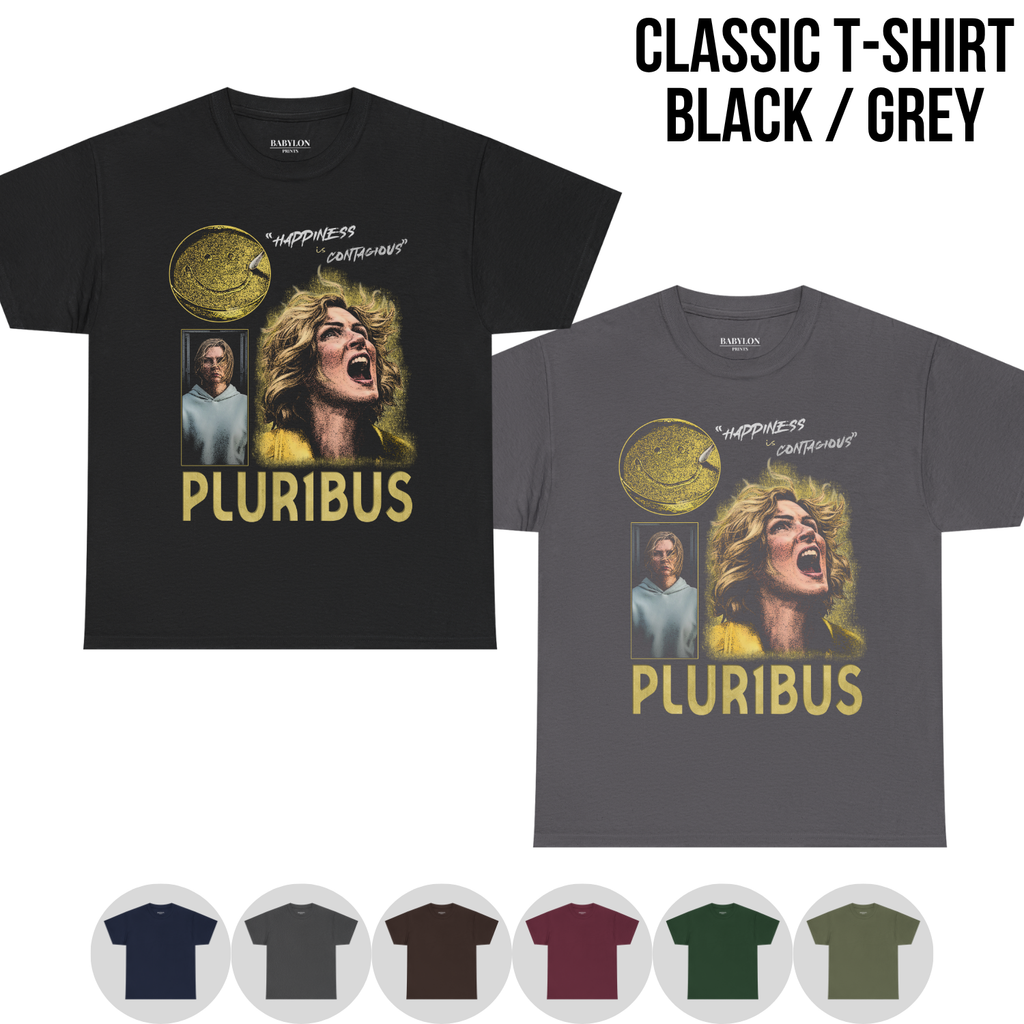 Pluribus Show T-Shirt – Happiness Is Contagious Graphic Tee