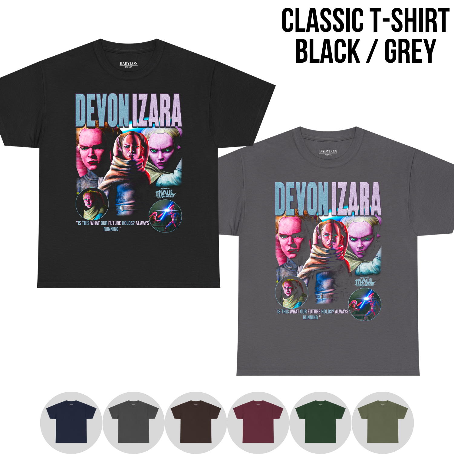 Vintage Devon Izara Maul Shadow Lord Shirt: Star Wars Devon Izara Tee