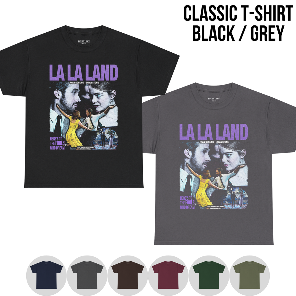 Retro La La Land Shirt - Ryan Gosling Emma Stone Movie Shirt