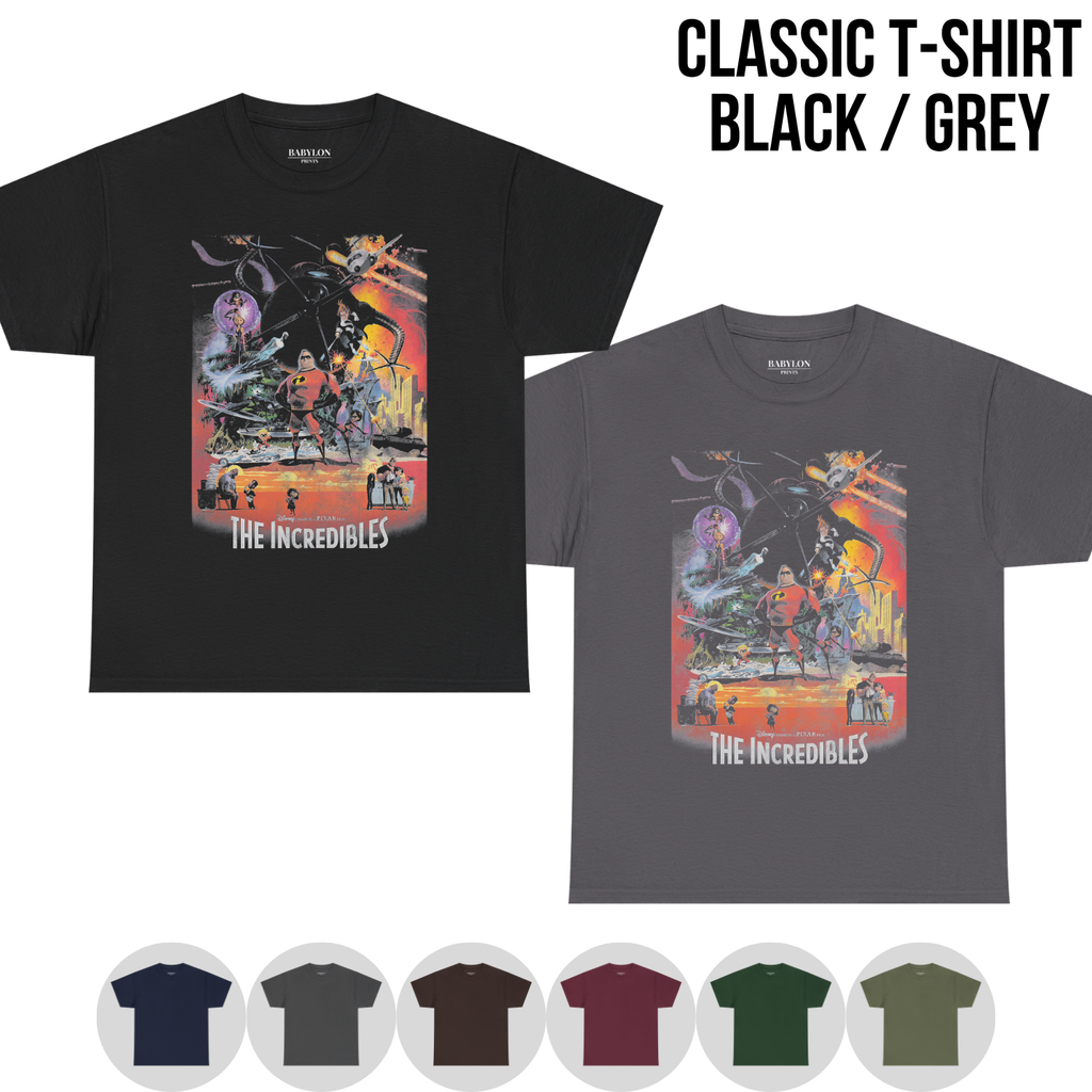 Disney Pixar The Incredibles Shirt – Incredibles Movie Poster Graphic Tee