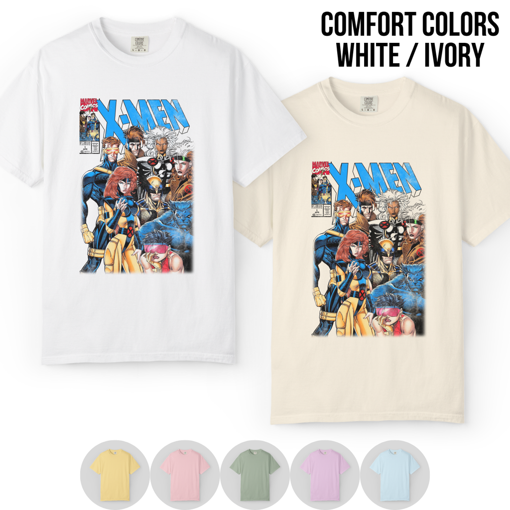 X-Men Shirt – Marvel Comics X-Men #1 Comic Cover Graphic Tee, X-Men Fan Gift, Cyclops Wolverine Storm Gambit Rogue Marvel Shirt, 90s Comic Book Tee