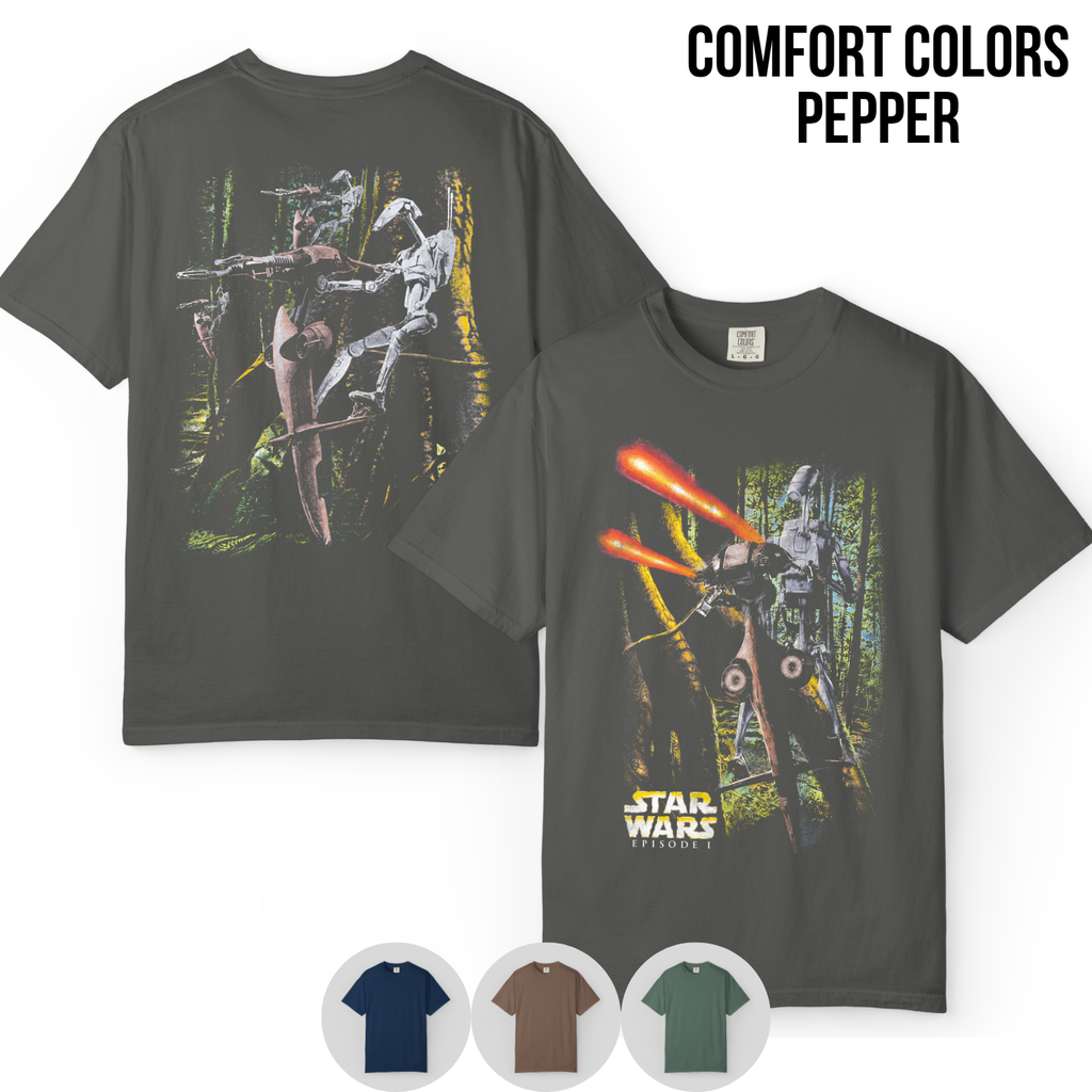 Star Wars Episode I Shirt – Star Wars The Phantom Menace Battle Droid STAP Double Sided Tee, Star Wars Fan Gift, Episode I Graphic Shirt, Star Wars Prequel Shirt