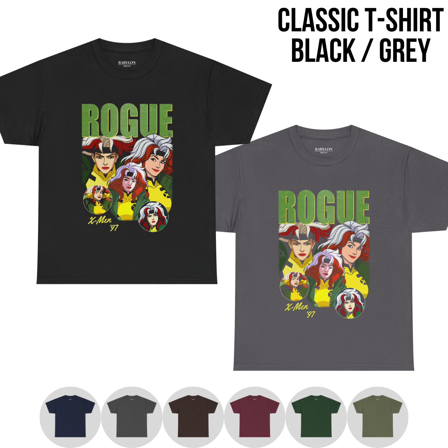 Rogue X-Men 97 Shirt – X-Men '97 Rogue Collage Graphic Tee, Rogue Marvel Fan Gift, X-Men Animated Series Shirt, Marvel Mutant Graphic Tee
