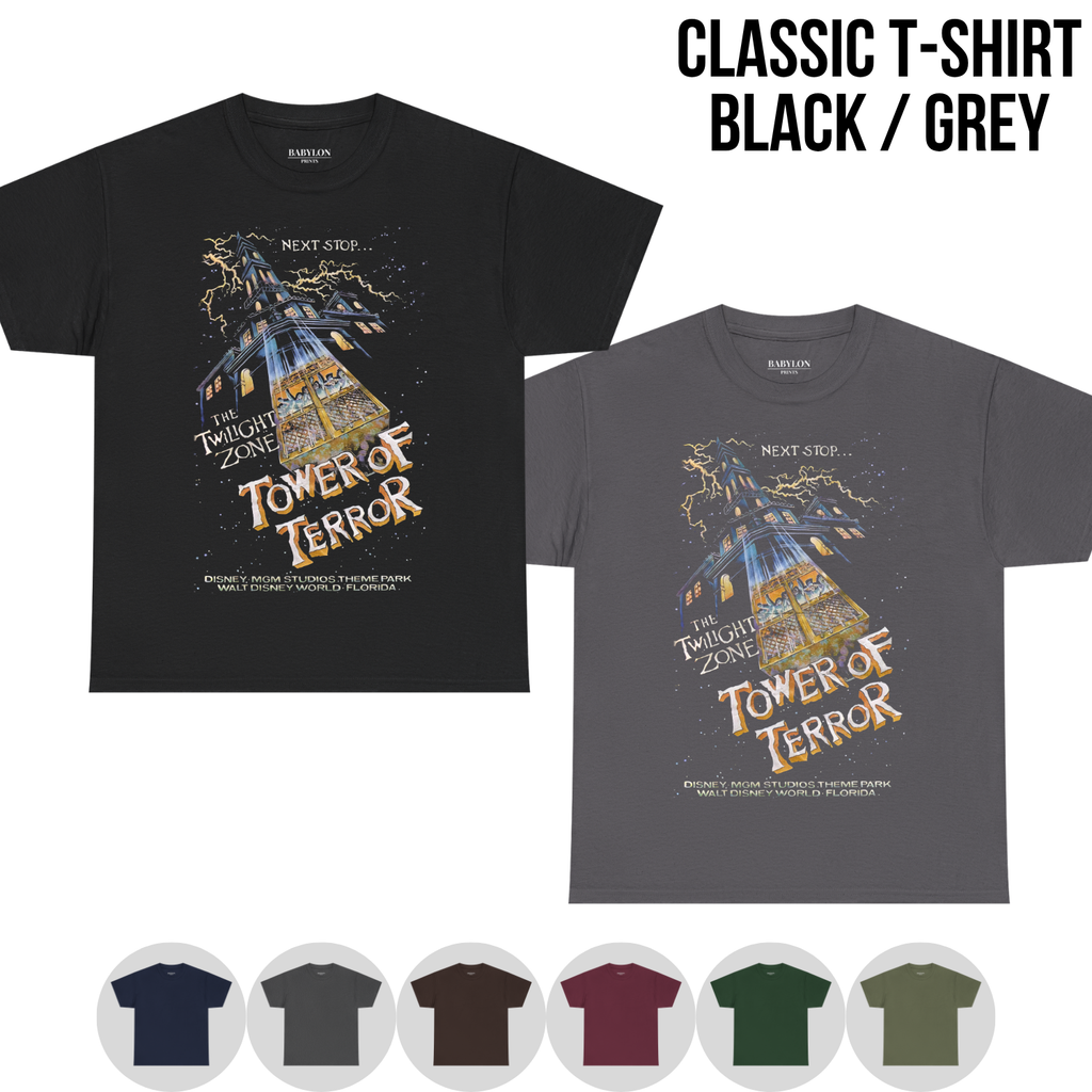 Vintage Tower of Terror Shirt – Hollywood Studios Vintage Tee, Disney World Graphic Shirt