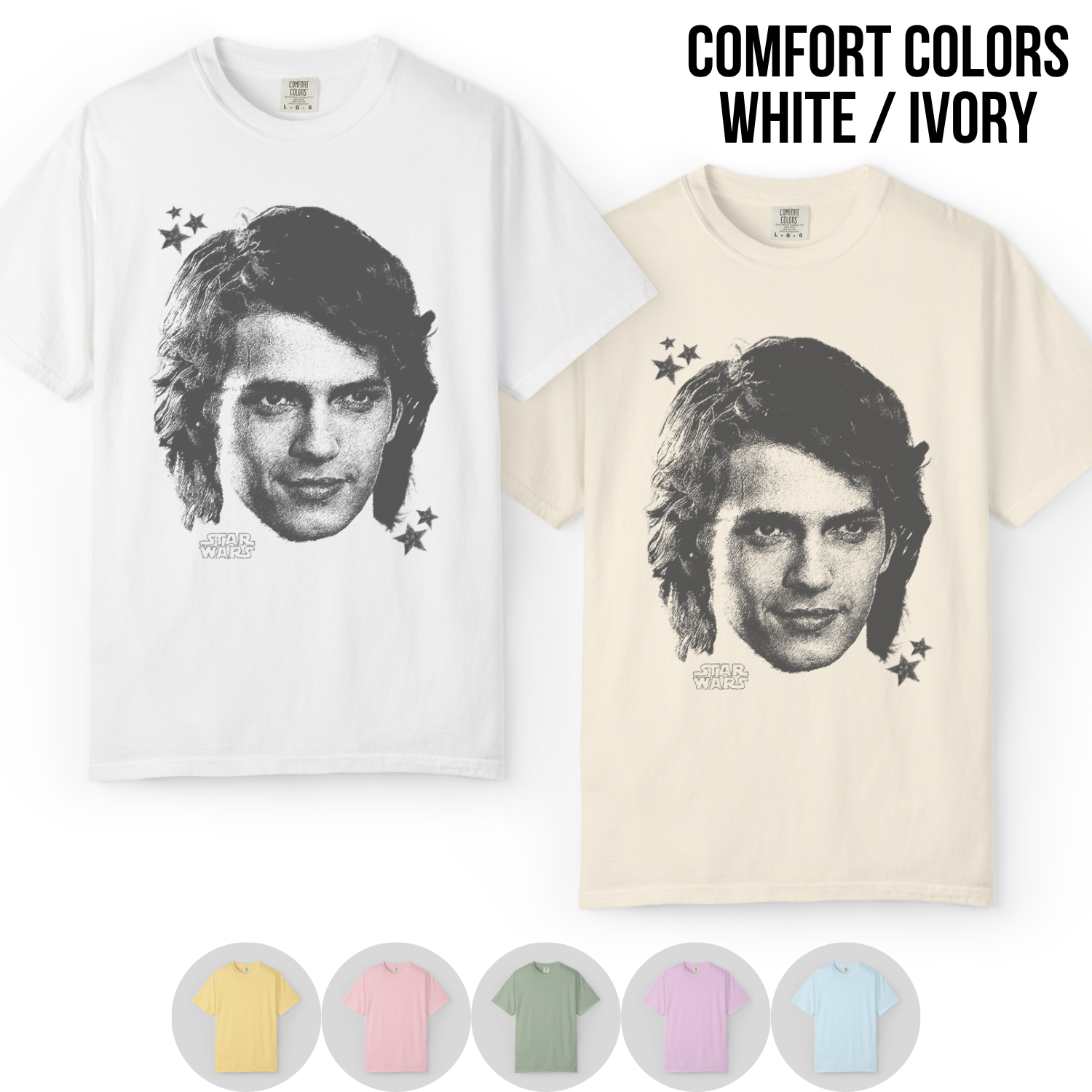 Star Wars Anakin Skywalker Shirt – Portrait Graphic Tee, Anakin Skywalker Fan Gift, Star Wars Prequel Shirt, Galaxy's Edge Disney Tee