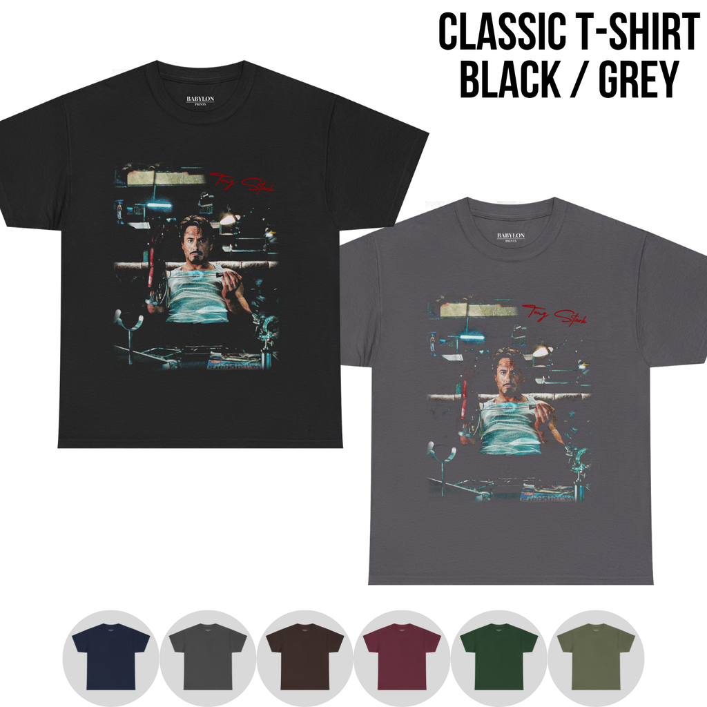 Tony Stark Shirt – Iron Man Graphic Tee, Marvel Vintage Shirt