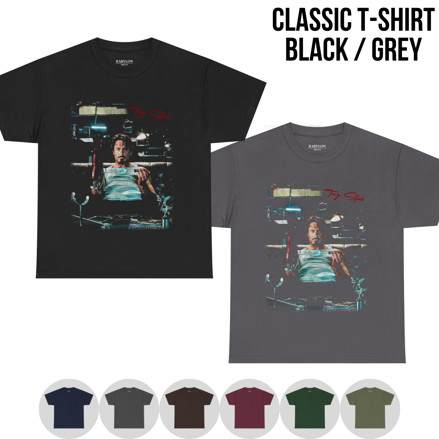 Tony Stark Shirt – Iron Man Graphic Tee, Marvel Vintage Shirt