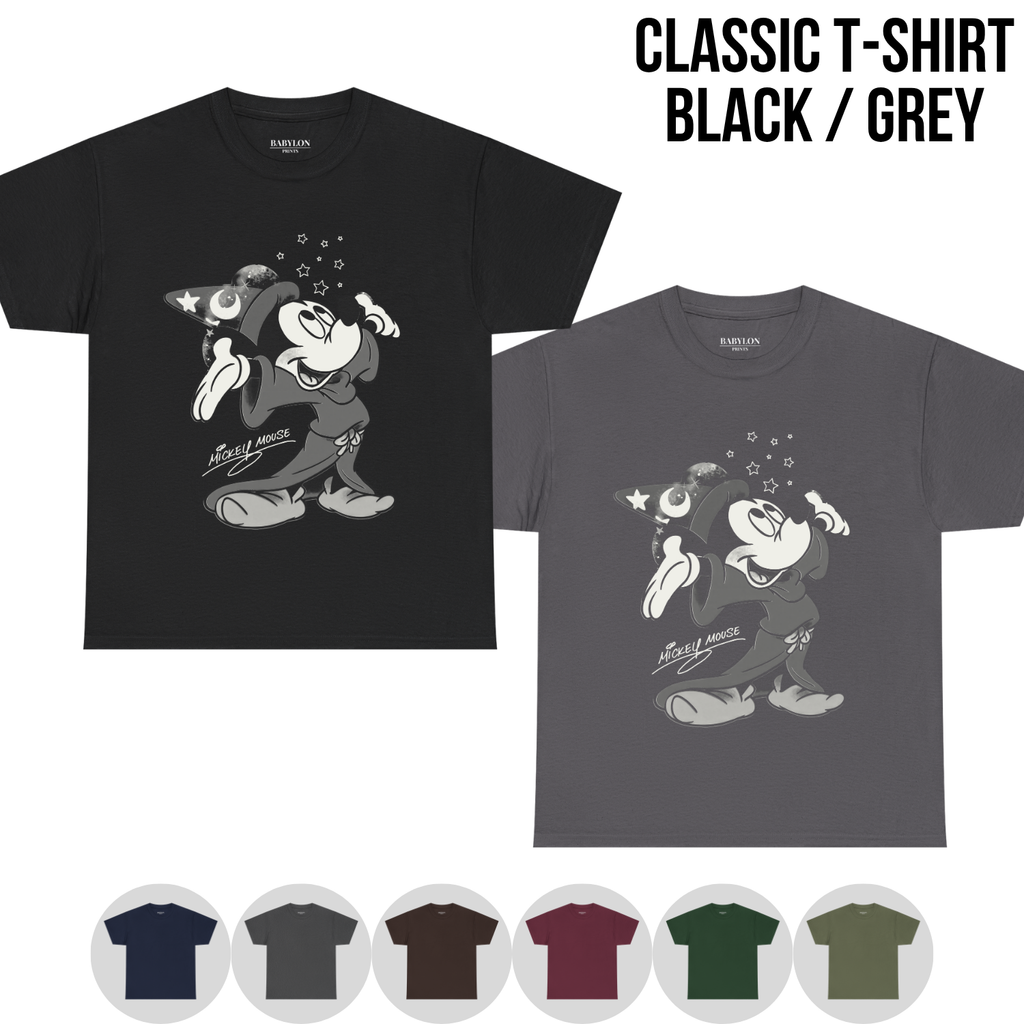 Mickey Mouse Shirt – Sorcerer Mickey Graphic Tee, Disney Fan Gift, Fantasia Mickey Mouse Disneyland Shirt