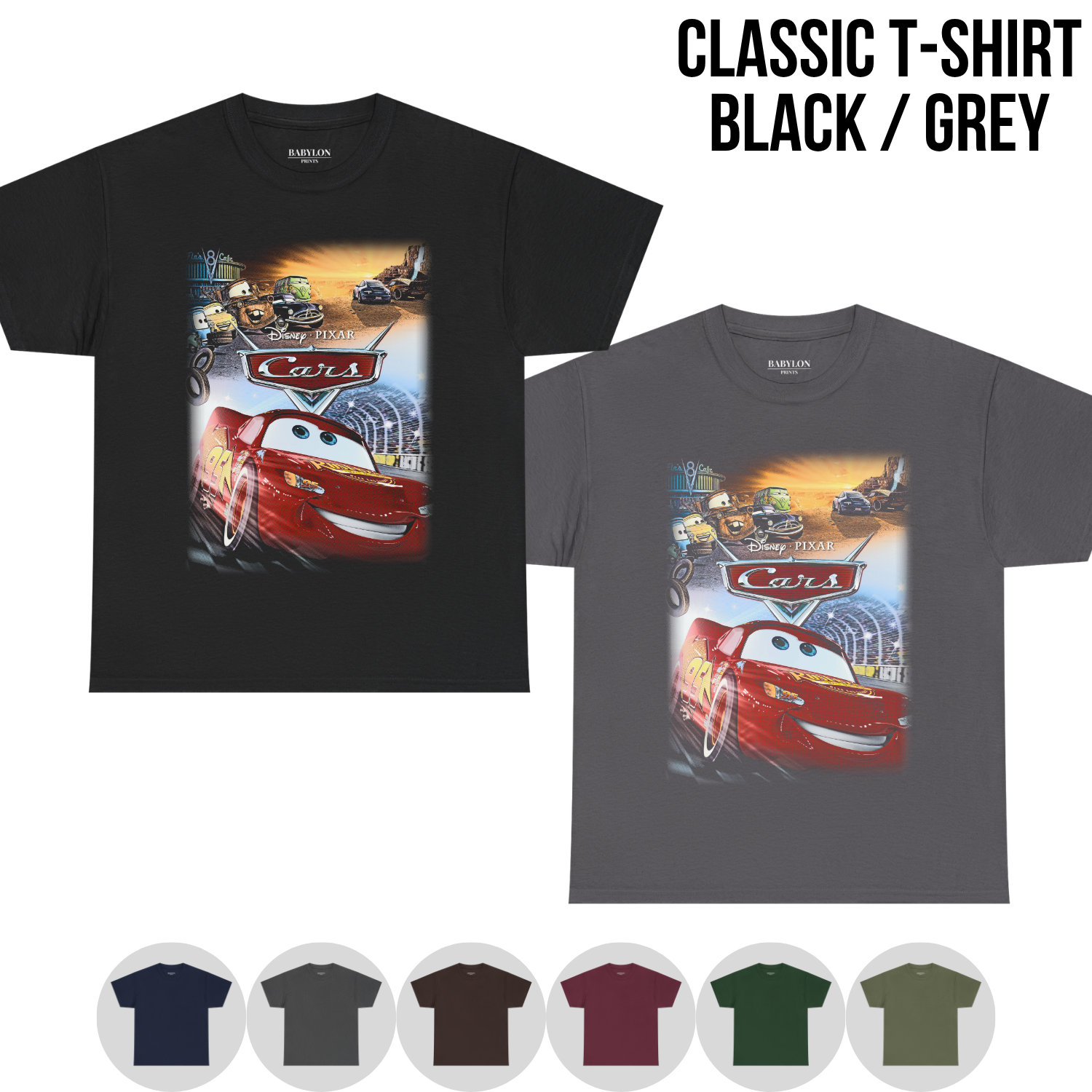Disney Pixar Cars Shirt – Lightning McQueen and Mater Graphic Tee