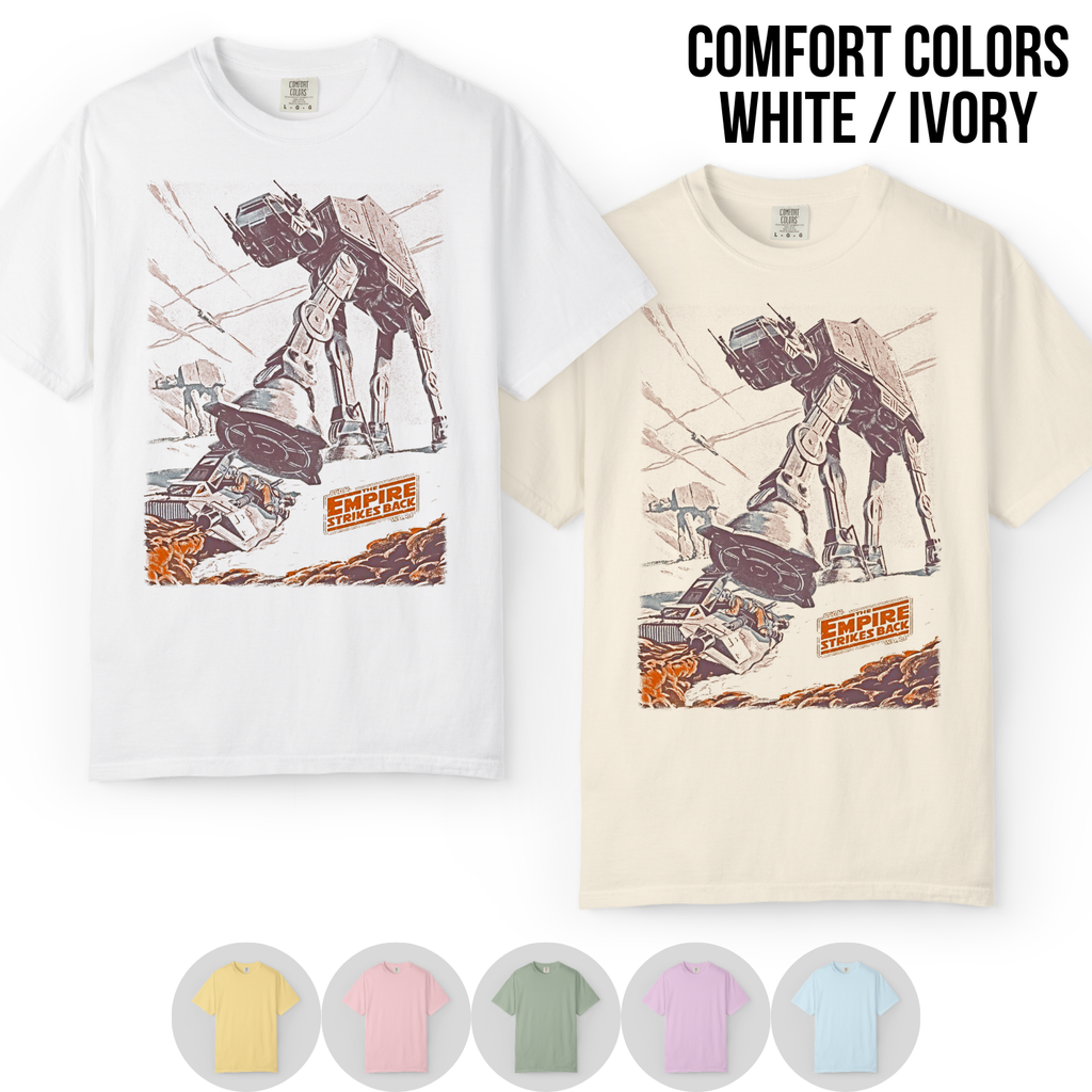 Star Wars Empire Strikes Back Shirt – AT-AT Battle of Hoth Graphic Tee