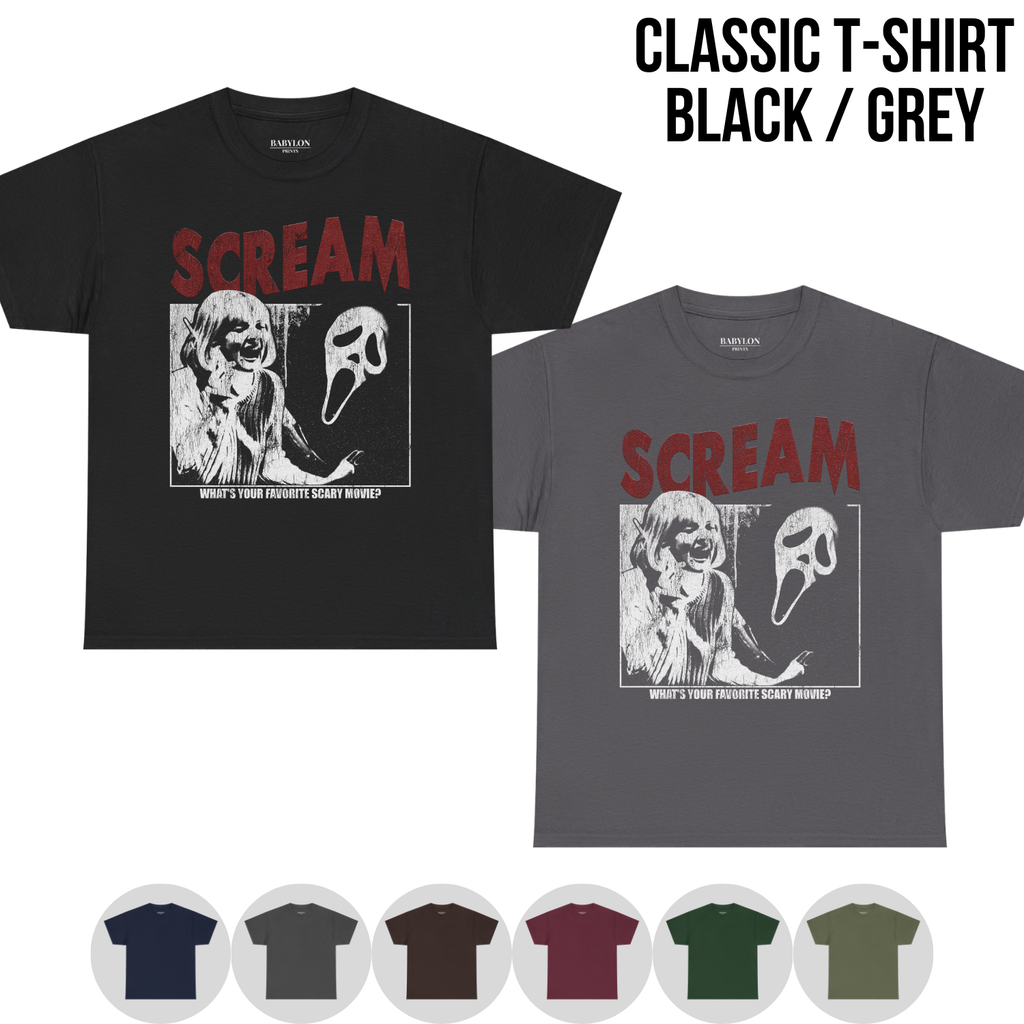 Scream Shirt Vintage Horror Tee - Ghostface Graphic T-Shirt