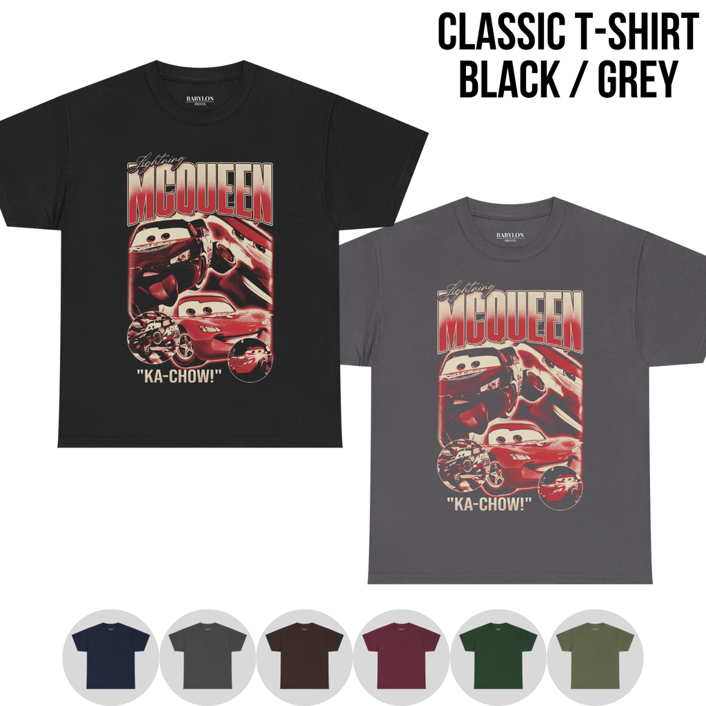 Lightning McQueen Shirt – Vintage Cars Pixar Tee