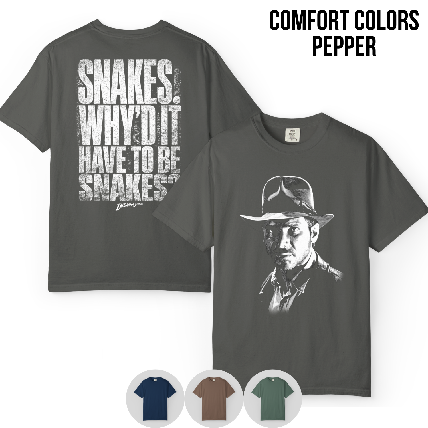 Vintage Indiana Jones Shirt: Snakes Why'd It Have To Be Snakes Tee, Raiders of the Lost Ark Shirt, Indiana Jones Movie Gift, Adventure Tee