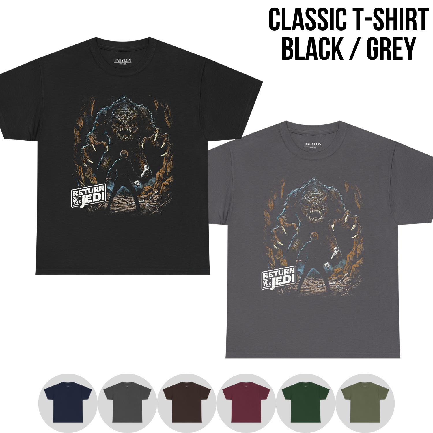 Star Wars Return of the Jedi Rancor Scene Shirt: Luke Skywalker vs Rancor Tee