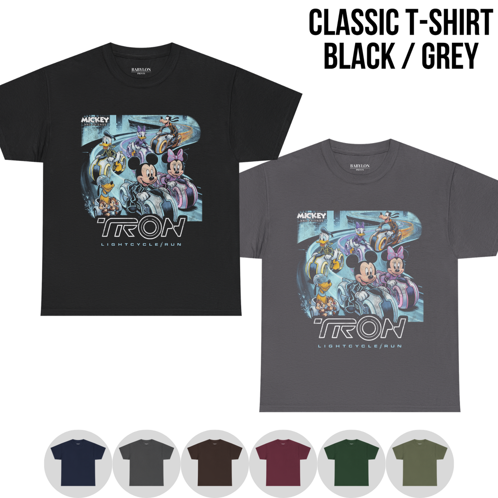 Retro Tron Disney Shirt - Mickey and Friends Lightcycle Run Shirt