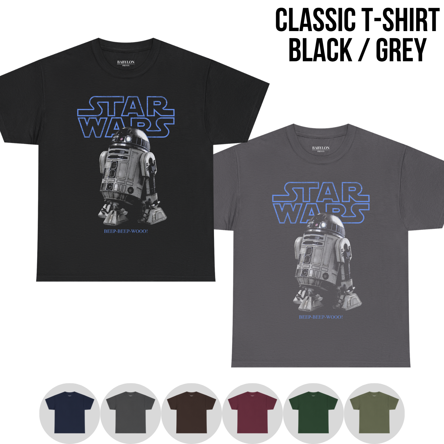R2-D2 Star Wars Shirt – Star Wars R2-D2 Beep Beep Wooo Graphic Tee, R2-D2 Fan Gift, Star Wars Droid Shirt, Star Wars Fan Graphic Tee