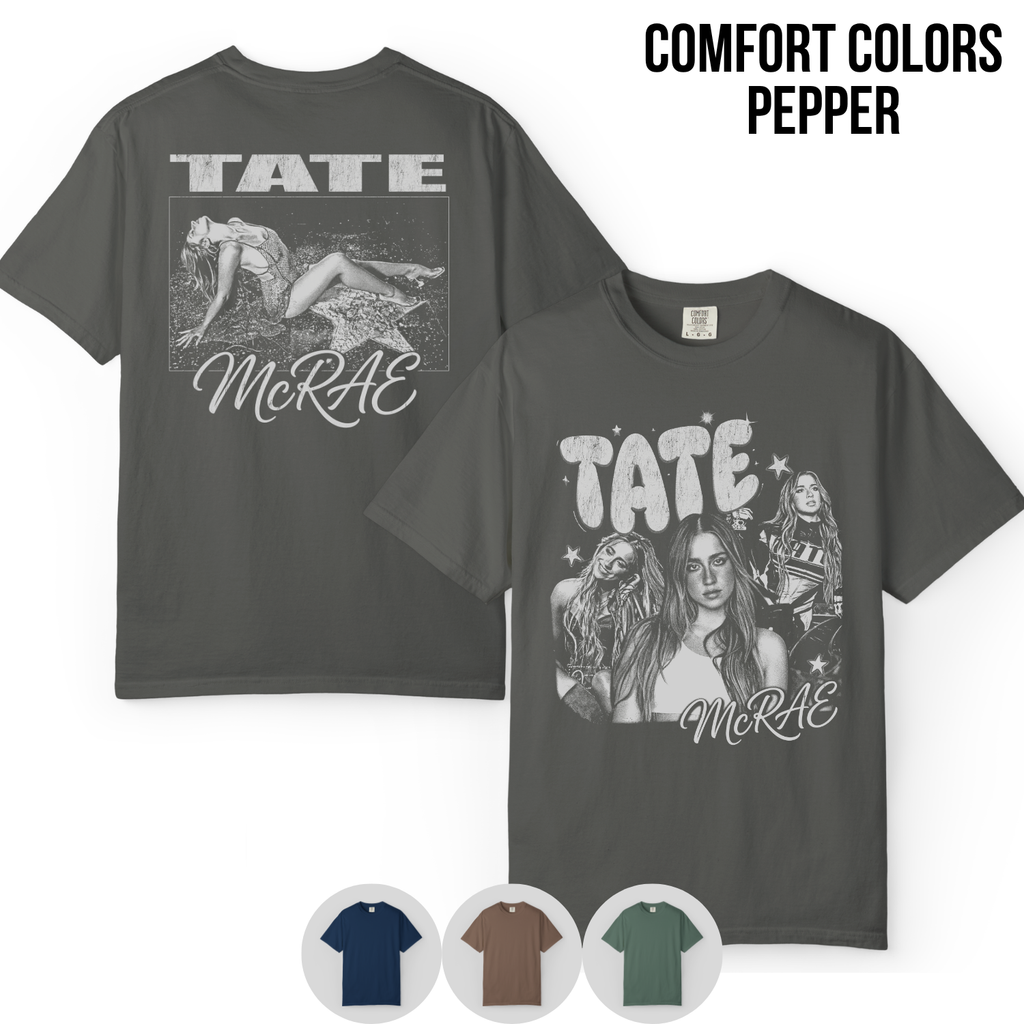 Retro Tate McRae Shirt - Front Back Print Vintage Aesthetic Tee