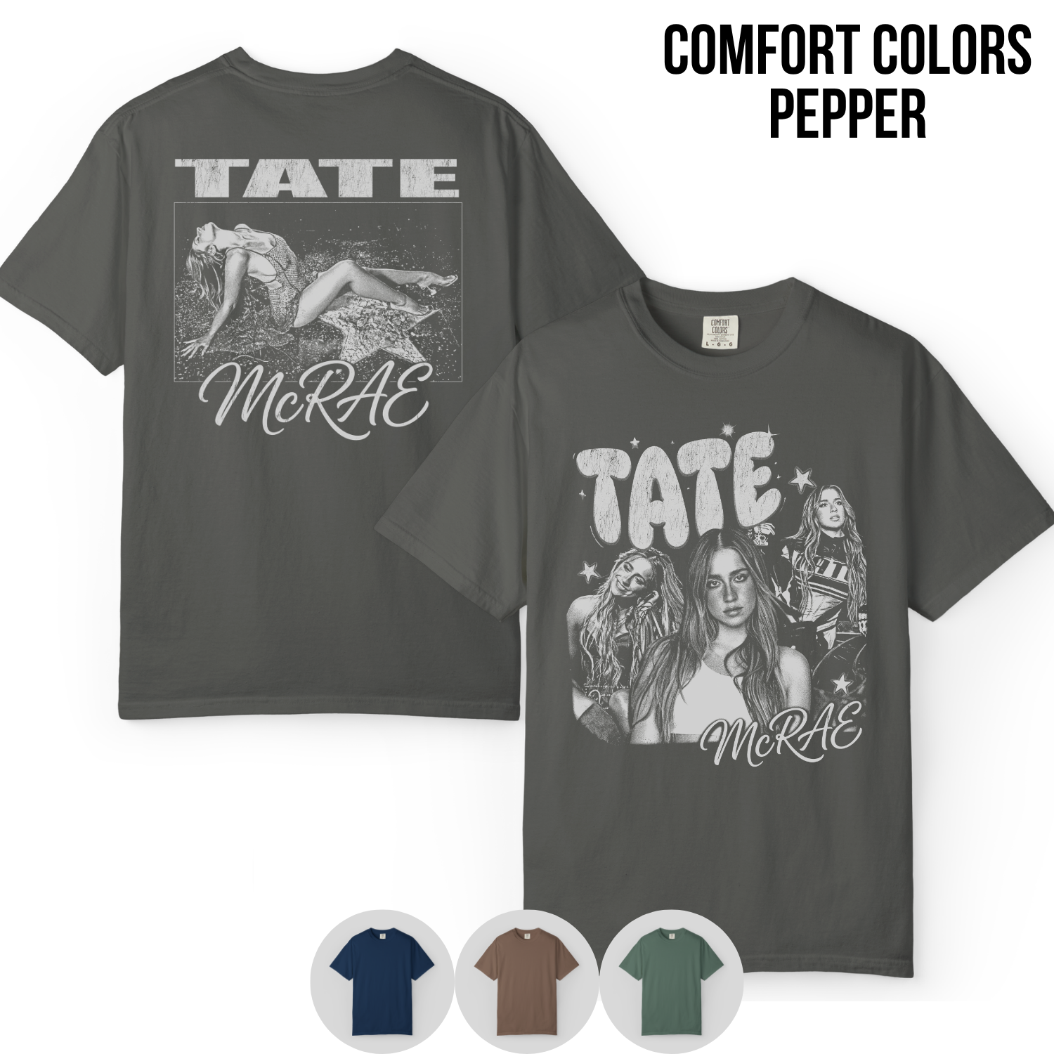 Retro Tate McRae Shirt - Front Back Print Vintage Aesthetic Tee