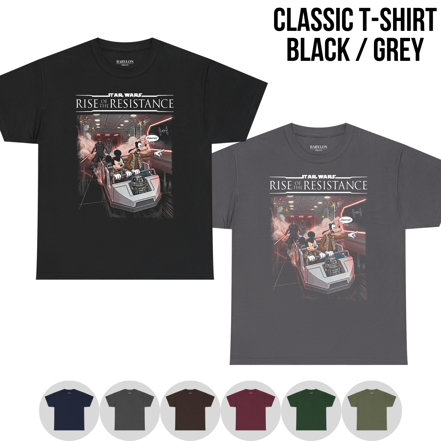 Star Wars Rise of the Resistance Ride Shirt – Mickey & Goofy Disney Tee