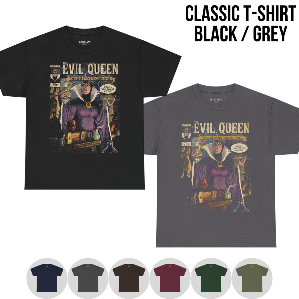Evil Queen Snow White Poisoned Apple Shirt - Vintage Disney Villains Tee