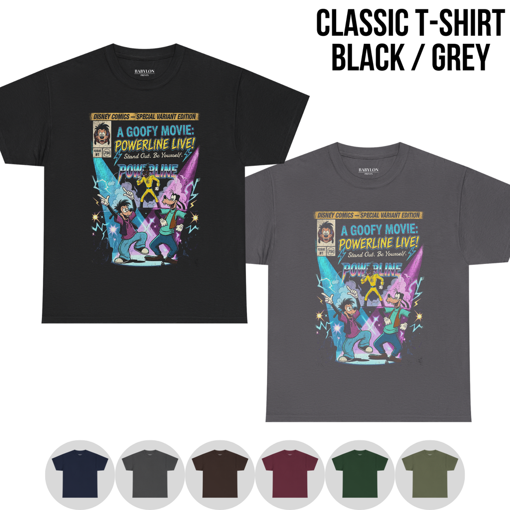A Goofy Movie Powerline Shirt: Disney Max & Goofy Graphic Tee