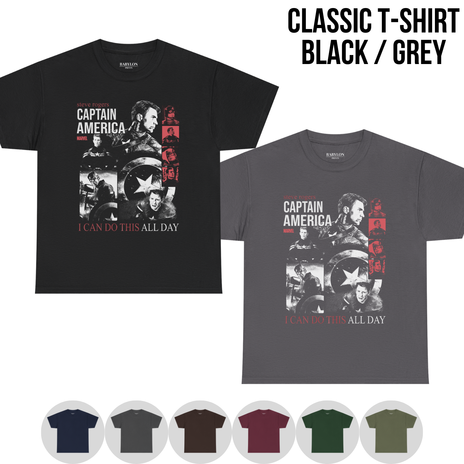 Captain America Shirt - Steve Rogers Marvel Tee