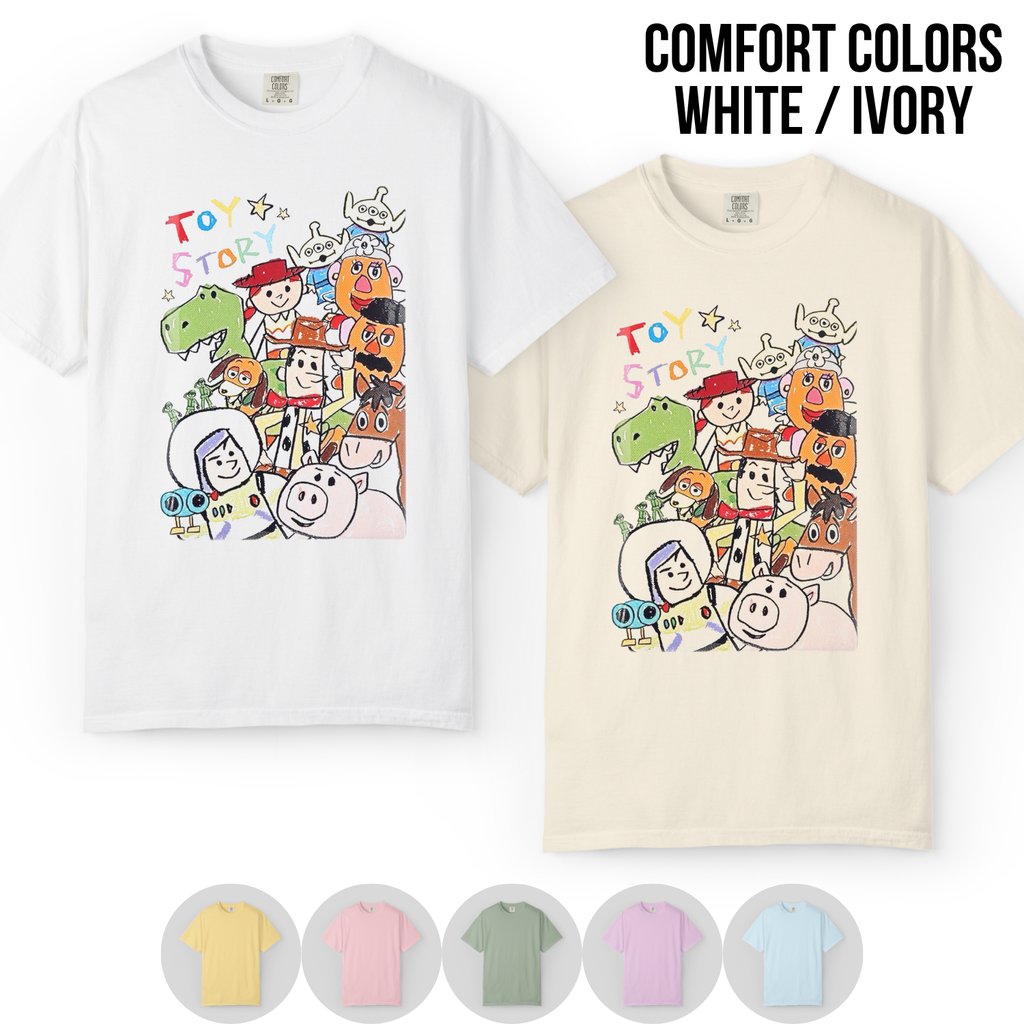 Toy Story Sketch Shirt – Hand Drawn Pixar Characters Tee, Cute Toy Story Shirt
