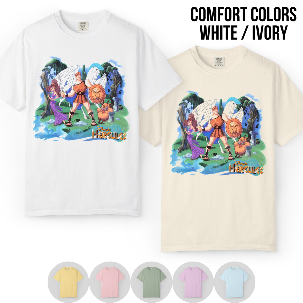 Hercules Shirt – Disney Hercules Meg Pegasus Phil Cast Graphic Tee, Disney Hercules Fan Gift, Disney Animated Movie Shirt, Disney 90s Nostalgia Tee