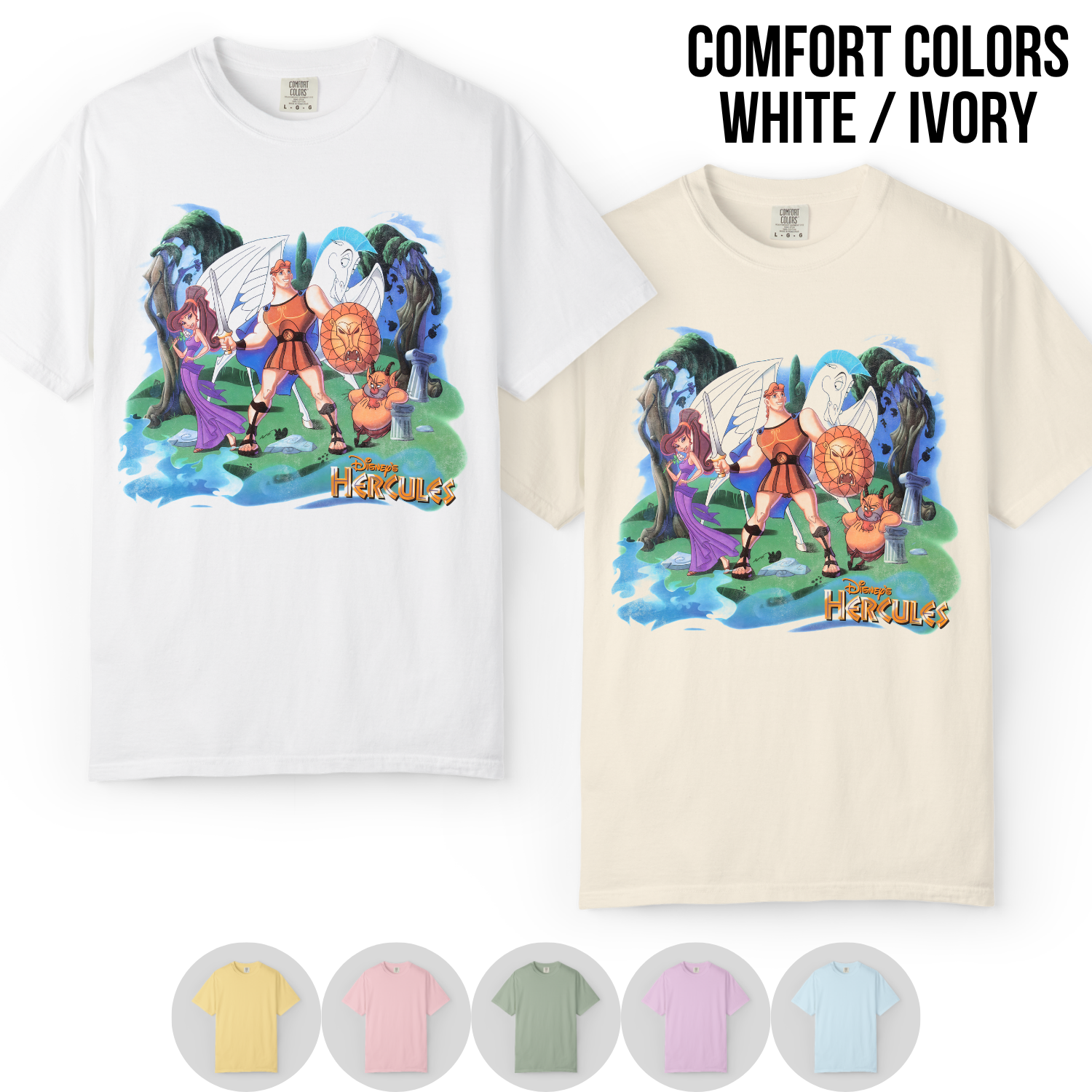 Hercules Shirt – Disney Hercules Meg Pegasus Phil Cast Graphic Tee, Disney Hercules Fan Gift, Disney Animated Movie Shirt, Disney 90s Nostalgia Tee